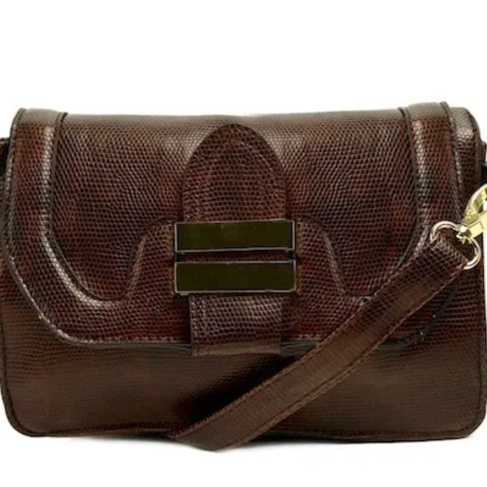 Elegant Brown Leather Shoulder Bag